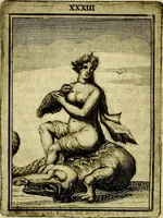 An illustration from Tafereel van overdeftige zinnebeelden, gemaelt naer de deuchden, ondeuchden, gemoetsdriften der menschen, straffen Godts, en zegeningen (1722)