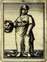An illustration from Tafereel van overdeftige zinnebeelden, gemaelt naer de deuchden, ondeuchden, gemoetsdriften der menschen, straffen Godts, en zegeningen (1722)