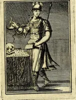 An illustration from Tafereel van overdeftige zinnebeelden, gemaelt naer de deuchden, ondeuchden, gemoetsdriften der menschen, straffen Godts, en zegeningen (1722)
