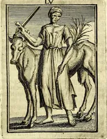 An illustration from Tafereel van overdeftige zinnebeelden, gemaelt naer de deuchden, ondeuchden, gemoetsdriften der menschen, straffen Godts, en zegeningen (1722)