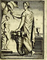 An illustration from Tafereel van overdeftige zinnebeelden, gemaelt naer de deuchden, ondeuchden, gemoetsdriften der menschen, straffen Godts, en zegeningen (1722)