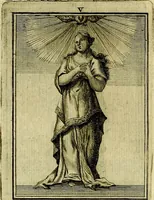 An illustration from Tafereel van overdeftige zinnebeelden, gemaelt naer de deuchden, ondeuchden, gemoetsdriften der menschen, straffen Godts, en zegeningen (1722)