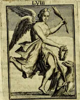 An illustration from Tafereel van overdeftige zinnebeelden, gemaelt naer de deuchden, ondeuchden, gemoetsdriften der menschen, straffen Godts, en zegeningen (1722)