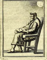 An illustration from Tafereel van overdeftige zinnebeelden, gemaelt naer de deuchden, ondeuchden, gemoetsdriften der menschen, straffen Godts, en zegeningen (1722)