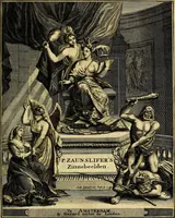 An illustration from Tafereel van overdeftige zinnebeelden, gemaelt naer de deuchden, ondeuchden, gemoetsdriften der menschen, straffen Godts, en zegeningen (1722)