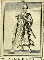 An illustration from Tafereel van overdeftige zinnebeelden, gemaelt naer de deuchden, ondeuchden, gemoetsdriften der menschen, straffen Godts, en zegeningen (1722)