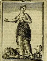 An illustration from Tafereel van overdeftige zinnebeelden, gemaelt naer de deuchden, ondeuchden, gemoetsdriften der menschen, straffen Godts, en zegeningen (1722)