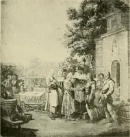 An illustration from Tapestries and carpets from the palace of the Pardo [sic], woven at the royal manufactory of Madrid, loaned by His Majesty the King of Spain for exhibition by the Hispanic Society of America (1917)