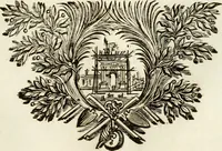 An illustration from Tapisseries du roy, ou sont representez les quatre elemens et les quatre saisons : avec les devises qvi les accompagnent et leur explication = Königliche französische Tapezereyen, oder überaus schöne Sinn-Bilder, in welchen die vier Element, samt den vier Jahr-Zeiten, neben den Dencksprüchen und ihren Ausslegungen, vorgestellet werden (1690)