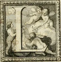 An illustration from Tapisseries du roy, ou sont representez les quatre elemens et les quatre saisons : avec les devises qvi les accompagnent et leur explication = Königliche französische Tapezereyen, oder überaus schöne Sinn-Bilder, in welchen die vier Element, samt den vier Jahr-Zeiten, neben den Dencksprüchen und ihren Ausslegungen, vorgestellet werden (1690)