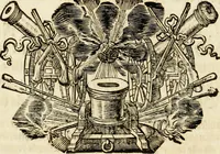 An illustration from Tapisseries du roy, ou sont representez les quatre elemens et les quatre saisons : avec les devises qvi les accompagnent et leur explication = Königliche französische Tapezereyen, oder überaus schöne Sinn-Bilder, in welchen die vier Element, samt den vier Jahr-Zeiten, neben den Dencksprüchen und ihren Ausslegungen, vorgestellet werden (1690)
