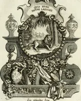 An illustration from Tapisseries du roy, ou sont representez les quatre elemens et les quatre saisons : avec les devises qvi les accompagnent et leur explication = Königliche französische Tapezereyen, oder überaus schöne Sinn-Bilder, in welchen die vier Element, samt den vier Jahr-Zeiten, neben den Dencksprüchen und ihren Ausslegungen, vorgestellet werden (1690)