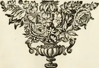 An illustration from Tapisseries du roy, ou sont representez les quatre elemens et les quatre saisons : avec les devises qvi les accompagnent et leur explication = Königliche französische Tapezereyen, oder überaus schöne Sinn-Bilder, in welchen die vier Element, samt den vier Jahr-Zeiten, neben den Dencksprüchen und ihren Ausslegungen, vorgestellet werden (1690)