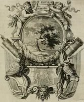 An illustration from Tapisseries du Roy, ou sont representez les quatre elemens et les quatre saisons : avec les devises qui les accompagnent et leur explication. Königliche französische Tapezereyen ... (1687)