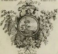 Picture 50 of 74 from Tapisseries du Roy, ou sont representez les quatre elemens et les quatre saisons ; avec les devises qui les accompagnent et leur explication = Königliche französische Tapezereyen, oder überaus schöne Sinn-Bilder, in welchen die vier Element, samt den vier Jahr-Zeiten, neben den Dencksprüchen und ihren Ausslegungen, vorgestellet werden. Aus den Original-Kupffern nachgezeichnet, und den Kunstliebenden zu Nutzen und Ergötzen an den Tag gegeben und verlegt (1690), leaf 102