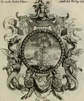 Picture 56 of 74 from Tapisseries du Roy, ou sont representez les quatre elemens et les quatre saisons ; avec les devises qui les accompagnent et leur explication = Königliche französische Tapezereyen, oder überaus schöne Sinn-Bilder, in welchen die vier Element, samt den vier Jahr-Zeiten, neben den Dencksprüchen und ihren Ausslegungen, vorgestellet werden. Aus den Original-Kupffern nachgezeichnet, und den Kunstliebenden zu Nutzen und Ergötzen an den Tag gegeben und verlegt (1690), leaf 116
