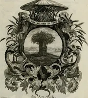 Picture 57 of 74 from Tapisseries du Roy, ou sont representez les quatre elemens et les quatre saisons ; avec les devises qui les accompagnent et leur explication = Königliche französische Tapezereyen, oder überaus schöne Sinn-Bilder, in welchen die vier Element, samt den vier Jahr-Zeiten, neben den Dencksprüchen und ihren Ausslegungen, vorgestellet werden. Aus den Original-Kupffern nachgezeichnet, und den Kunstliebenden zu Nutzen und Ergötzen an den Tag gegeben und verlegt (1690), leaf 118
