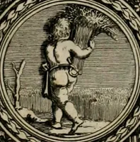 Picture 2 of 74 from Tapisseries du Roy, ou sont representez les quatre elemens et les quatre saisons ; avec les devises qui les accompagnent et leur explication = Königliche französische Tapezereyen, oder überaus schöne Sinn-Bilder, in welchen die vier Element, samt den vier Jahr-Zeiten, neben den Dencksprüchen und ihren Ausslegungen, vorgestellet werden. Aus den Original-Kupffern nachgezeichnet, und den Kunstliebenden zu Nutzen und Ergötzen an den Tag gegeben und verlegt (1690), leaf 6