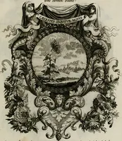 Picture 35 of 74 from Tapisseries du Roy, ou sont representez les quatre elemens et les quatre saisons ; avec les devises qui les accompagnent et leur explication = Königliche französische Tapezereyen, oder überaus schöne Sinn-Bilder, in welchen die vier Element, samt den vier Jahr-Zeiten, neben den Dencksprüchen und ihren Ausslegungen, vorgestellet werden. Aus den Original-Kupffern nachgezeichnet, und den Kunstliebenden zu Nutzen und Ergötzen an den Tag gegeben und verlegt (1690), leaf 74