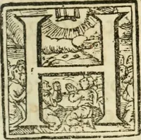 An illustration from 't Boeck der zee-rechten, inhoudende dat hooghste ende oudtste Godtlantsche water-recht, dat de gemeene kooplieden ende schippers geordineert ende gemaeckt hebben tot Wisbuy. De zee-rechten gemaeckt by keyser Carel, als mede die gemaeckt zijn ten tijde van koninck Philippus de Derde, mede inhoudende seeckere ordonnantie op't stuck van de asseurantien, bodemerije, ende toerustinge van schepen. Mitsgaders de schips-rechten, gemaeckt by de oude Hanze-steden. Noch zijn hier by-gevoeght de willekeuren en costuymen van de binnenlants-vaerders, van Amsterdam, Antwerpen, Middelburgh, Rotterdam, Dordrecht, Haerlem, Uytrecht, ende Leyden. Item van de buytenlandts-vaerders, van Rouan, Lonnen, ende Hamburgh, &c. Noch een korte instructie ende ordonnantie voor de commissarissen t'Amsteiredamme van de zee-vaert. In dese laetste druck noch vermeerdert met een nieuwe ordonnantie van 't pael-geldt (1678)