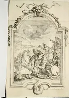 An illustration from Teatro de la gloria : consagrado a la excelentisima señora doña Felice de Sandoval Enriquez, duquesa de Vceda difunta : por el excelentisimo señor don Gaspar Tellez Giron, duque de Osuna, conde de Vreña, gouernador del estado de Milan y capitan general en Italia, en sus solemnes esequias celebradas en Milan (1671)