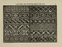 An illustration from Teatro delle nobili et virtvose donne : dove, si rappresentano varij disegni di lauori (1891)