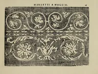 An illustration from Teatro delle nobili et virtvose donne : dove, si rappresentano varij disegni di lauori (1891)