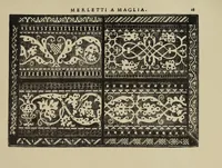 An illustration from Teatro delle nobili et virtvose donne : dove, si rappresentano varij disegni di lauori (1891)