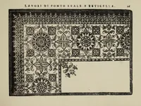 An illustration from Teatro delle nobili et virtvose donne : dove, si rappresentano varij disegni di lauori (1891)