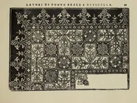 An illustration from Teatro delle nobili et virtvose donne : dove, si rappresentano varij disegni di lauori (1891)