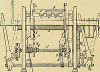 An illustration from Technology of textile design. Being a practical treatise on the construction and application of weaves for all textile fabrics, with minute reference to the latest inventions for weaving (1888)