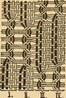 An illustration from Technology of textile design. Being a practical treatise on the construction and application of weaves for all textile fabrics, with minute reference to the latest inventions for weaving. Containing also an appendix showing the analysis and giving the calculations necessary for the manufacture of the various textile fabrics (1889)