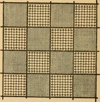 An illustration from Technology of textile design. Being a practical treatise on the construction and application of weaves for all textile fabrics, with minute reference to the latest inventions for weaving. Containing also an appendix showing the analysis and giving the calculations necessary for the manufacture of the various textile fabrics (1889)