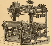 An illustration from Technology of textile design. Being a practical treatise on the construction and application of weaves for all textile fabrics, with minute reference to the latest inventions for weaving. Containing also an appendix showing the analysis and giving the calculations necessary for the manufacture of the various textile fabrics (1889)