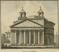 An illustration from Temples anciens et modernes, ou, Observations historiques et critiques sur les plus célèbres monumens d'architecture greque et gothique (1774)