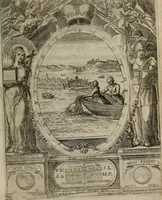 An illustration from Templvm gratiarvm, serenissimi ... : principis ac domini D. Leopoldi, archidvcis Avstriae et comitis Tyrolis &c fvndatoris mvnificentissimi : augustissimi ... caesaris Ferdinandi II., Germani fratris, piis manibvs ... a memoria archidvcalis collegii Passaviensis Societatis Iesv, ipso inferiarum, ac post D. Leopoldi die cum iusta in oratorio pie persolveret ac moestissime parentaret, A.D. MDCXXXII : Summa observantia dicatum dedicatumque (1633)