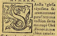 An illustration from Tercero cathecismo y exposicion de la doctrina christiana, por sermones. : Para que los curas y otros ministros prediquen y enseñen a los yndios y a las demas personas. Conforme a lo que en el sancto Concilio Prouincial de Lima se proueyo (1585)