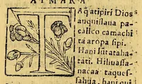 An illustration from Tercero cathecismo y exposicion de la doctrina christiana, por sermones. : Para que los curas y otros ministros prediquen y enseñen a los yndios y a las demas personas. Conforme a lo que en el sancto Concilio Prouincial de Lima se proueyo (1585)