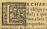 An illustration from Tercero cathecismo y exposicion de la doctrina christiana, por sermones. : Para que los curas y otros ministros prediquen y enseñen a los yndios y a las demas personas. Conforme a lo que en el sancto Concilio Prouincial de Lima se proueyo. (1585)