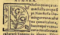 An illustration from Tercero cathecismo y exposicion de la doctrina christiana, por sermones. : Para que los curas y otros ministros prediquen y enseñen a los yndios y a las demas personas. Conforme a lo que en el sancto Concilio Prouincial de Lima se proueyo. (1585)