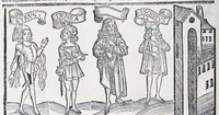 An illustration from Terenti[us] : cũ directorio vocabulorũ, sententiarũ, artis comice : glosa ĩterlineali : comẽtarijs Donato, Gvidone, Ascensio