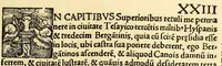 An illustration from Tertia Ferdina[n]di Cortesii Sac. Caesar. et Cath. Maiesta. in nova maris oceani Hyspania generalis præfecti p[rae]clara narratio, : in qua celebris ciuitatis Temixtitan expugnatio, aliaru[m]q[ue] prouintiaru[m], qu[a]e defecerant recuperatio continetur, in quaru[m] expugnatione, recuperatione q[ue] præfectus, una cum Hyspanis victorias æterna memoria dignas consequutus est, pr[a]eterea in ea Mare del Sur Cortesium detexisse rece[n]set[er], quod nos Australe Indicu[m] Pelagus putam[us], [et] alias innumeras prouintias aurifodinis, unionibus, variisq[ue] Gemmarum generibus refertas, et postremo illis innotuisse in eis quoq[ue] aromata contineri, (1524)