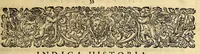 An illustration from Tertia pars Indiae Orientalis: qua continentur I. Secunda pars nauigationum à Ioanne Hugone Lintschotano Hollando in Orientem susceptarum; & maximè situs illarum regionum, & in his insularum, fluminum, riparum, portuum, &c. tum in transitu, tum ipsa India sitorum: vbi iuxta etiam vniuersa, quae autor illic, & postea in reditu versus Hollandiam vidit & notauit, diligenter designantur. : II. Nauigatio Hollandorum in insulas Orientales, Iauan & Sumatram: vbi pariter de morbius, vita, & religione incolarum quaedam haud iniucunda traduntur. III. Tres nauigationes Hollandorum in modò dictam Indiam per septentrionalem seu glacialem oceanum, vbi mira quaedam & stupenda denarrantur. (1601)