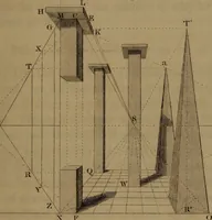An illustration from A text book of geometrical drawing : abridged from the octavo edition : for the use of schools in which the definitions and rules of geometry are familiarly explained, the practical problems are arranged from the most simple to the more complex, and in their description technicalities are avoided as much as possible : with an introduction to isometrical drawing : and an essay on linear perspective and shadows ... (1849)