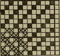 An illustration from Textile design; a working manual of approved practice in all details of the art of designing the various kinds of textile fabrics, together with practical applications of the principles of textile coloring and systematic methods of cost finding (1909)