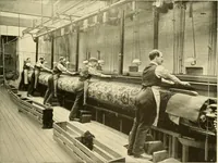 An illustration from The textile industries : a practical guide to fibres, yarns & fabrics in every branch of textile manufacture, including preparation of fibres, spinning, doubling, designing, weaving, bleaching, printing, dyeing and finishing (1910)