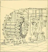 An illustration from The textile industries : a practical guide to fibres, yarns & fabrics in every branch of textile manufacture, including preparation of fibres, spinning, doubling, designing, weaving, bleaching, printing, dyeing and finishing (1910)