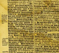 An illustration from 't Geestelyck roer van't coopmans schip, : dat is: trouwbericht, hoe dat een coopman, en coopvaerder, hem selven dragen moet in syne handelinge, in pays, ende in oorloge, voor God, ende de menschen, te water ende te lande, insonderheydt onder de heydenen in Oost ende West-Indien: ter eeren Gods, stichtinge syner gemeynten, ende saligheyt syner zielen: mitsgaders tot het tijtlick welvaren van het vaderlandt, ende syne familie, (1641)