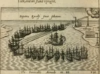 An illustration from A thankfull remembrance of Gods mercie. In an historical collection of the great and mercifull deliuerances of the church and state of England, since the gospell beganne here to flourish, from the beginning of Queene Elizabeth (1630)