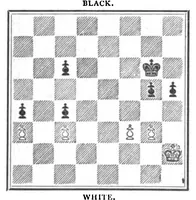 An illustration from The British Chess Magazine Volume 18 1898 (1898)